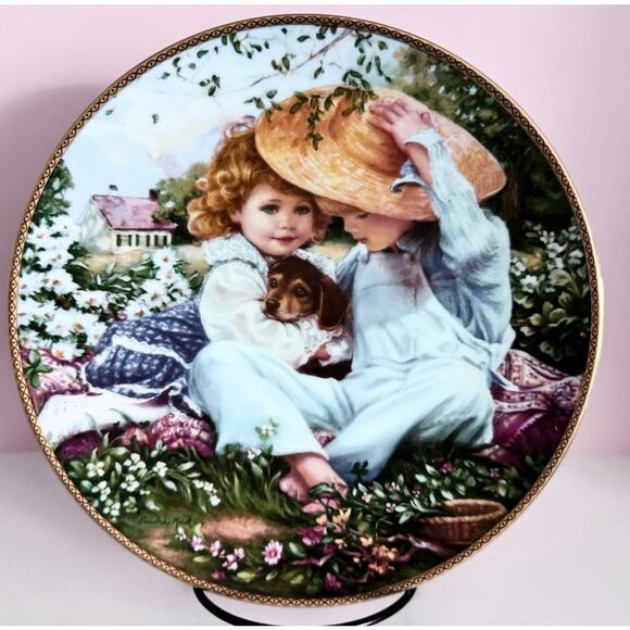 Vintage 1989 Sandra Kuck Collector Plate – “A Time to Love” – COA Included - Picture 1 of 4